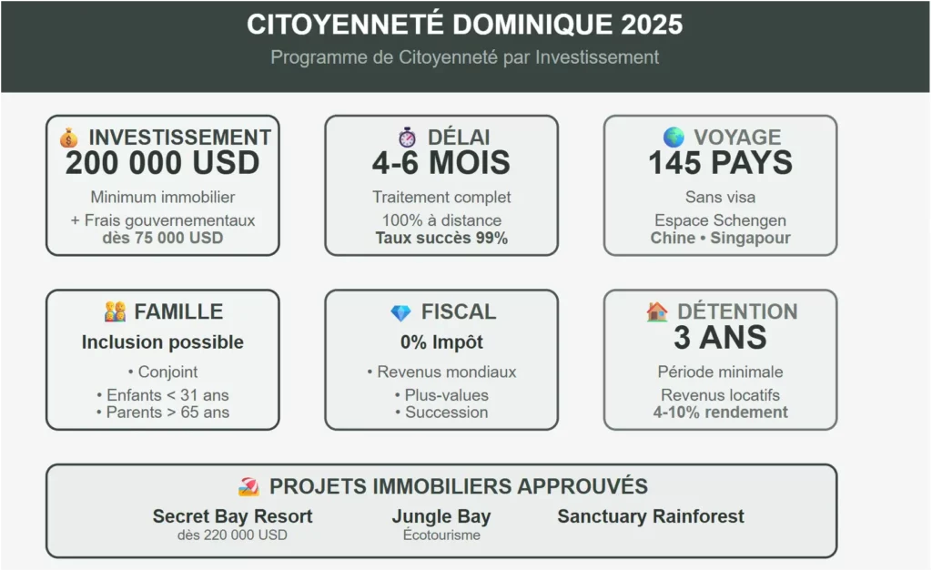 citoyenneté par investissement - Harvey Law Group France Seconde Citoyenneté Dominique 2025: Guide Complet